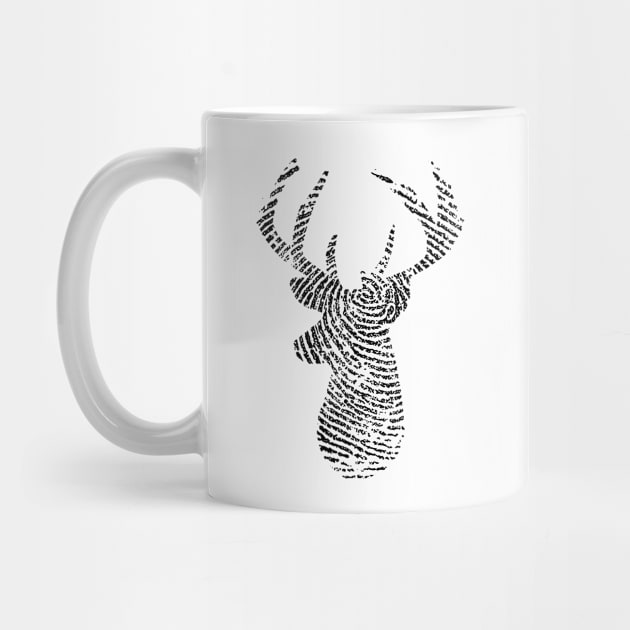 Big Buck Series: Buck Head Print (Black Graphic) by Jarecrow 